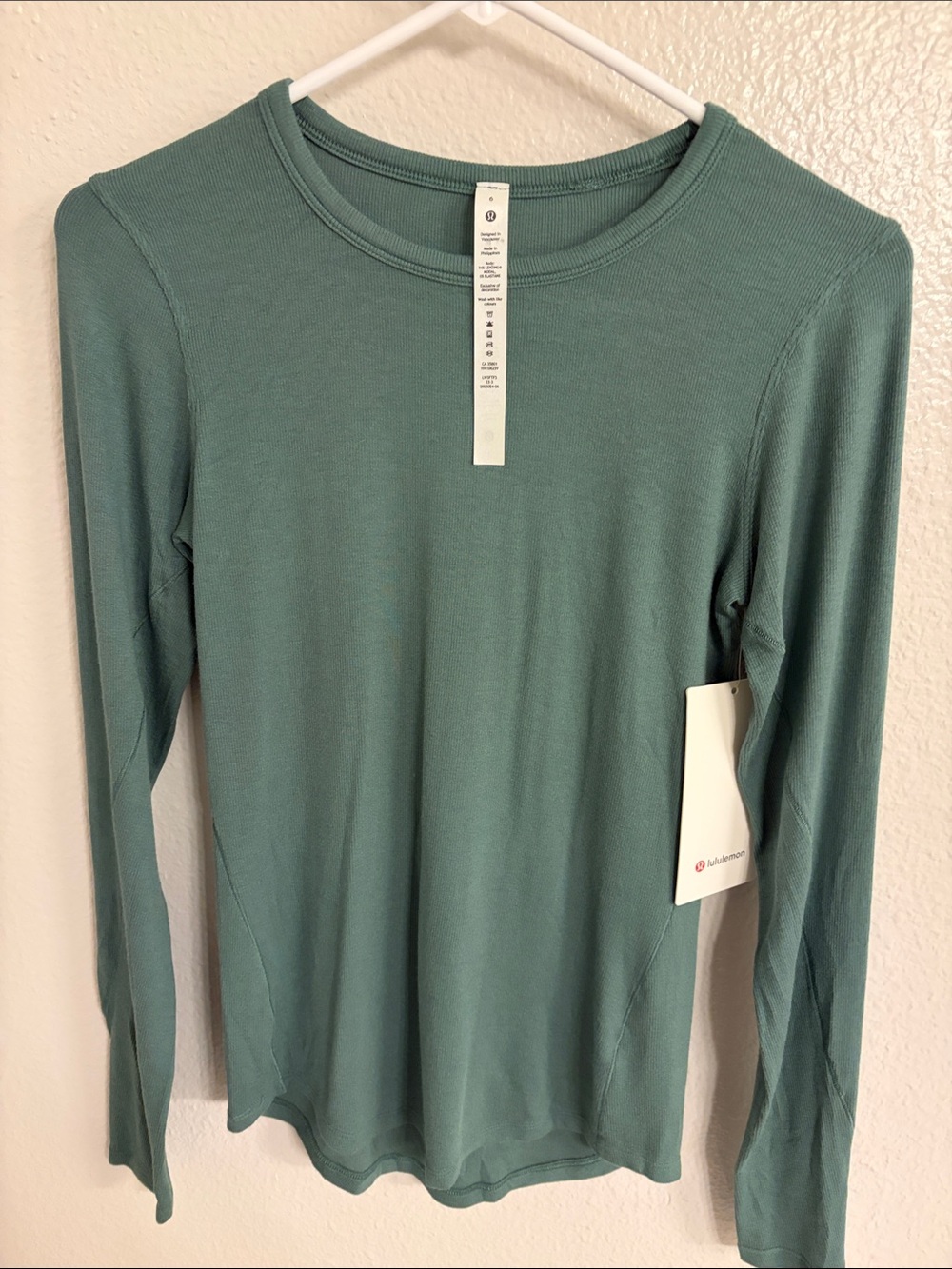 lululemon athletica Long-Sleeve Crew Top in Teal